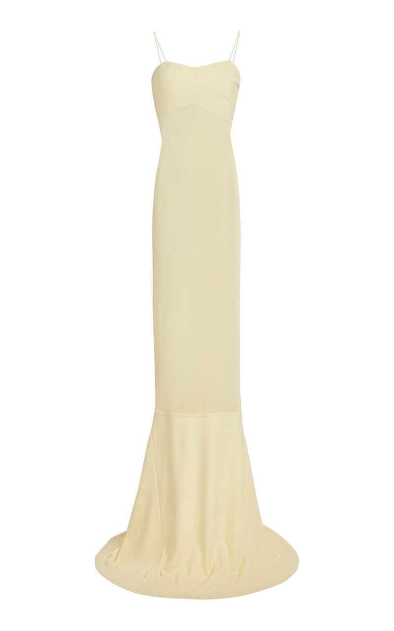Fino Knit-Detailed Gown yellow - 1