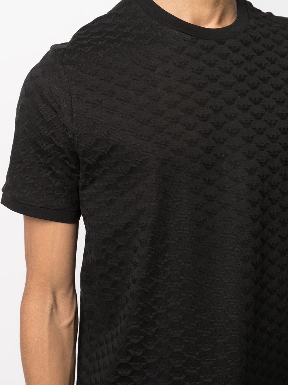 plain textured T-shirt - 5