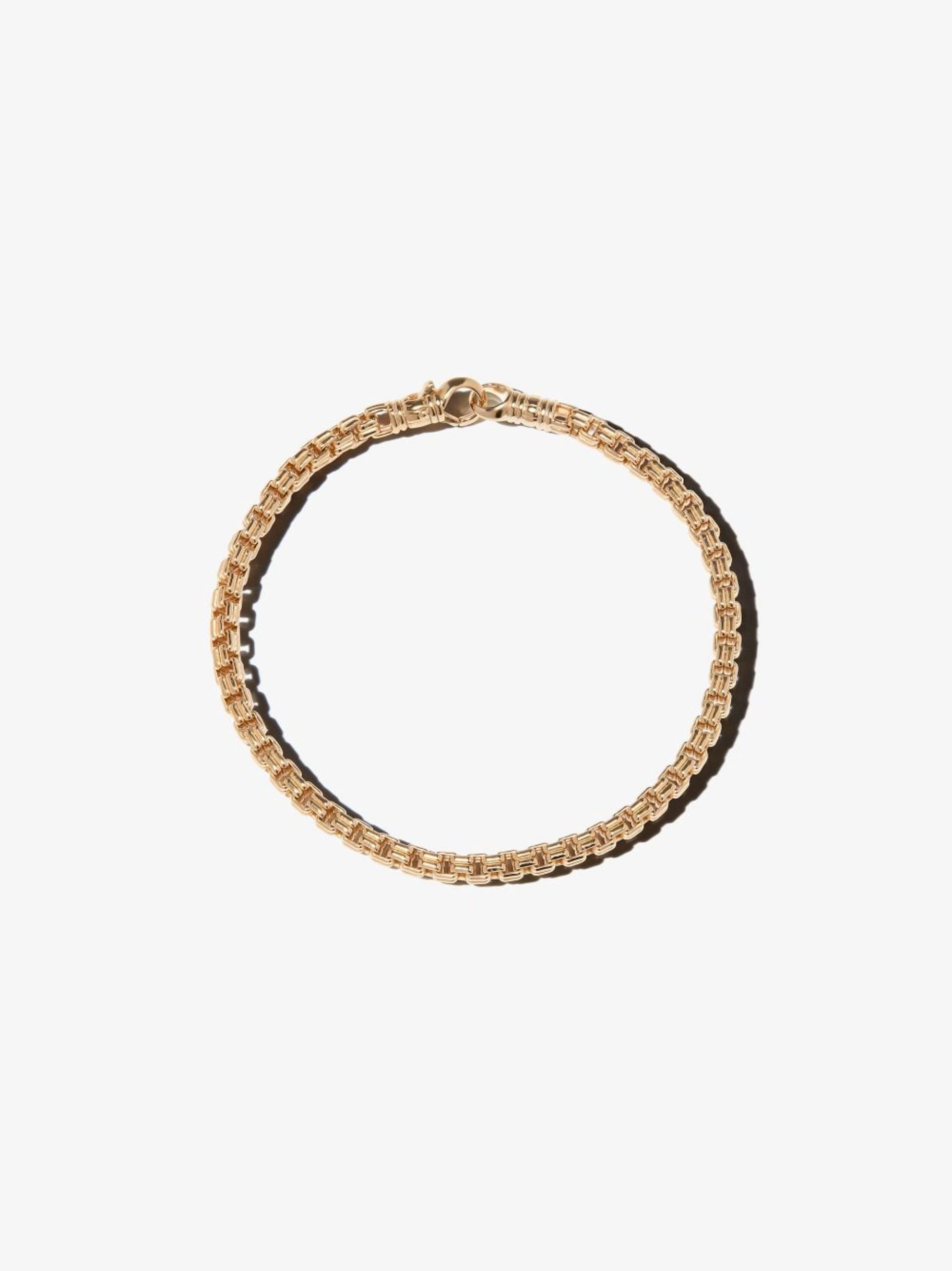 TOM WOOD gold-plated Venetian Double M chain bracelet