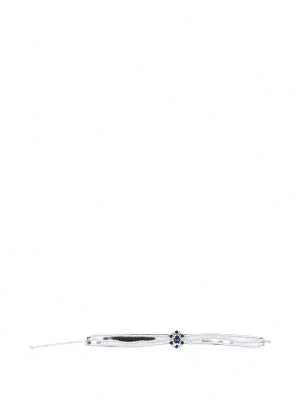 crystal-embellished faux-pearl necklace - 1