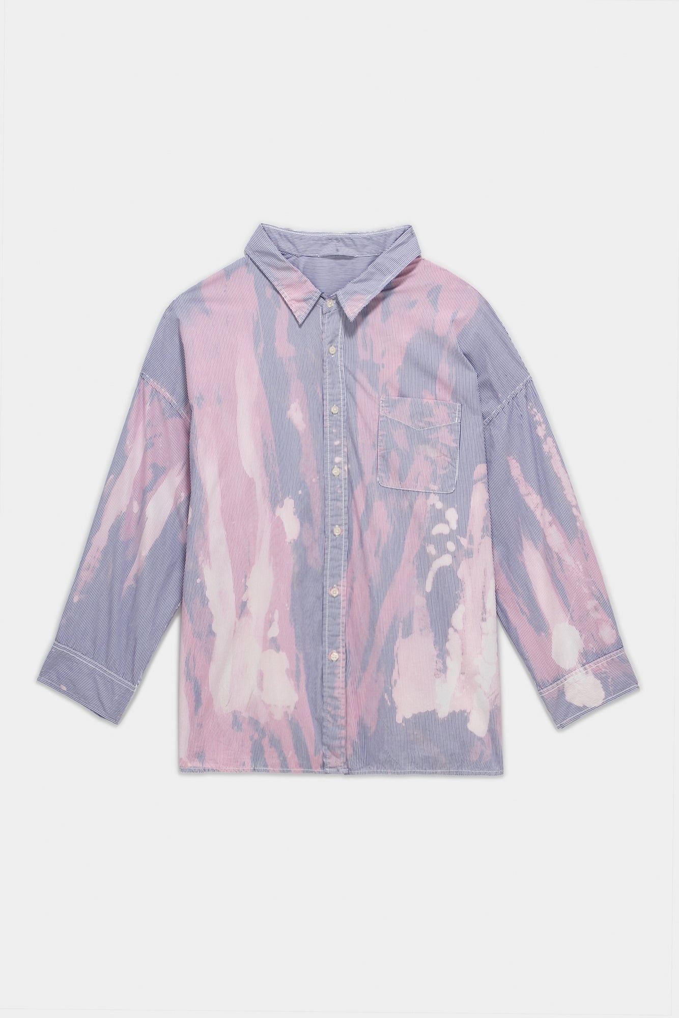 Bleached Drop Neck Shirt | R13 Denim Official Site - 1