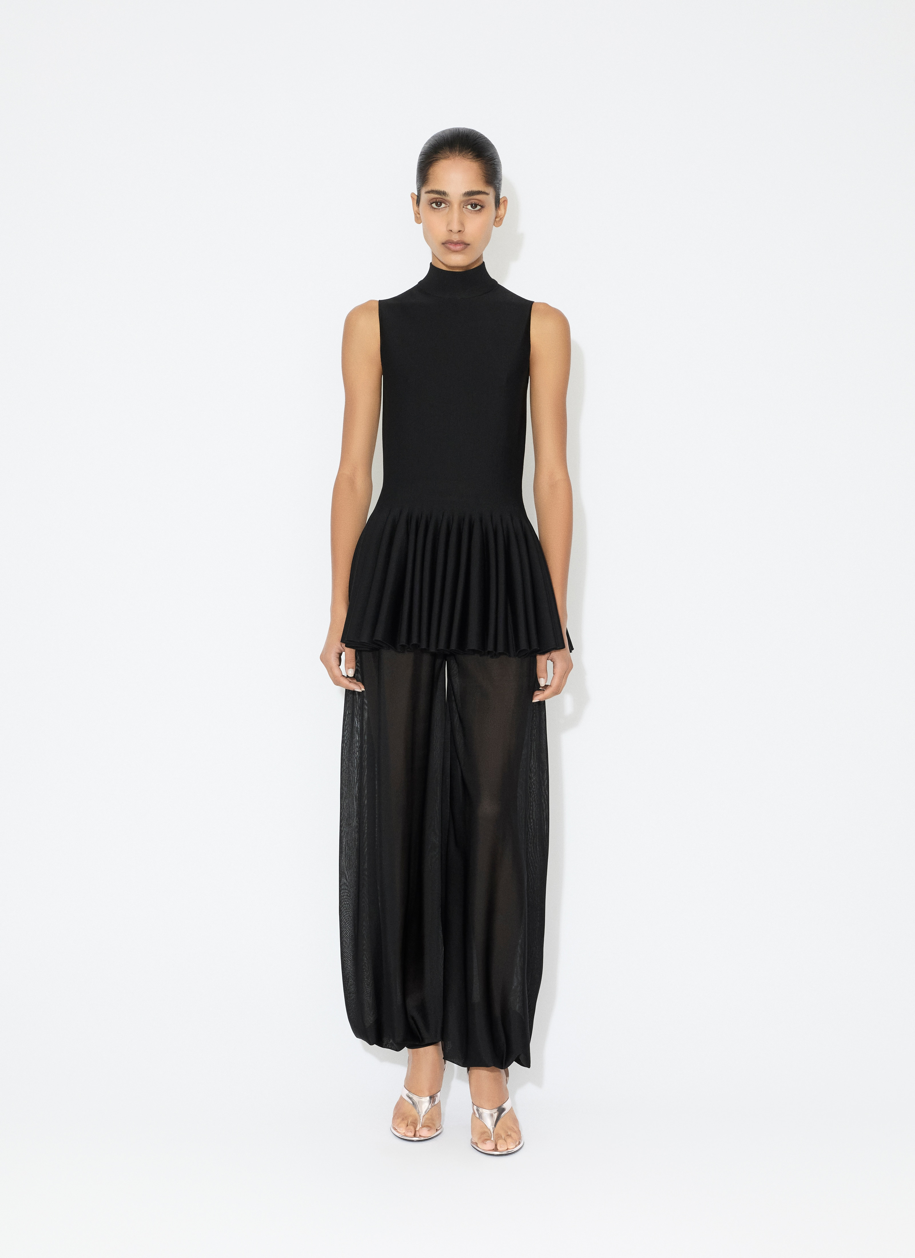 WOOL BLEND GODET TOP - 2