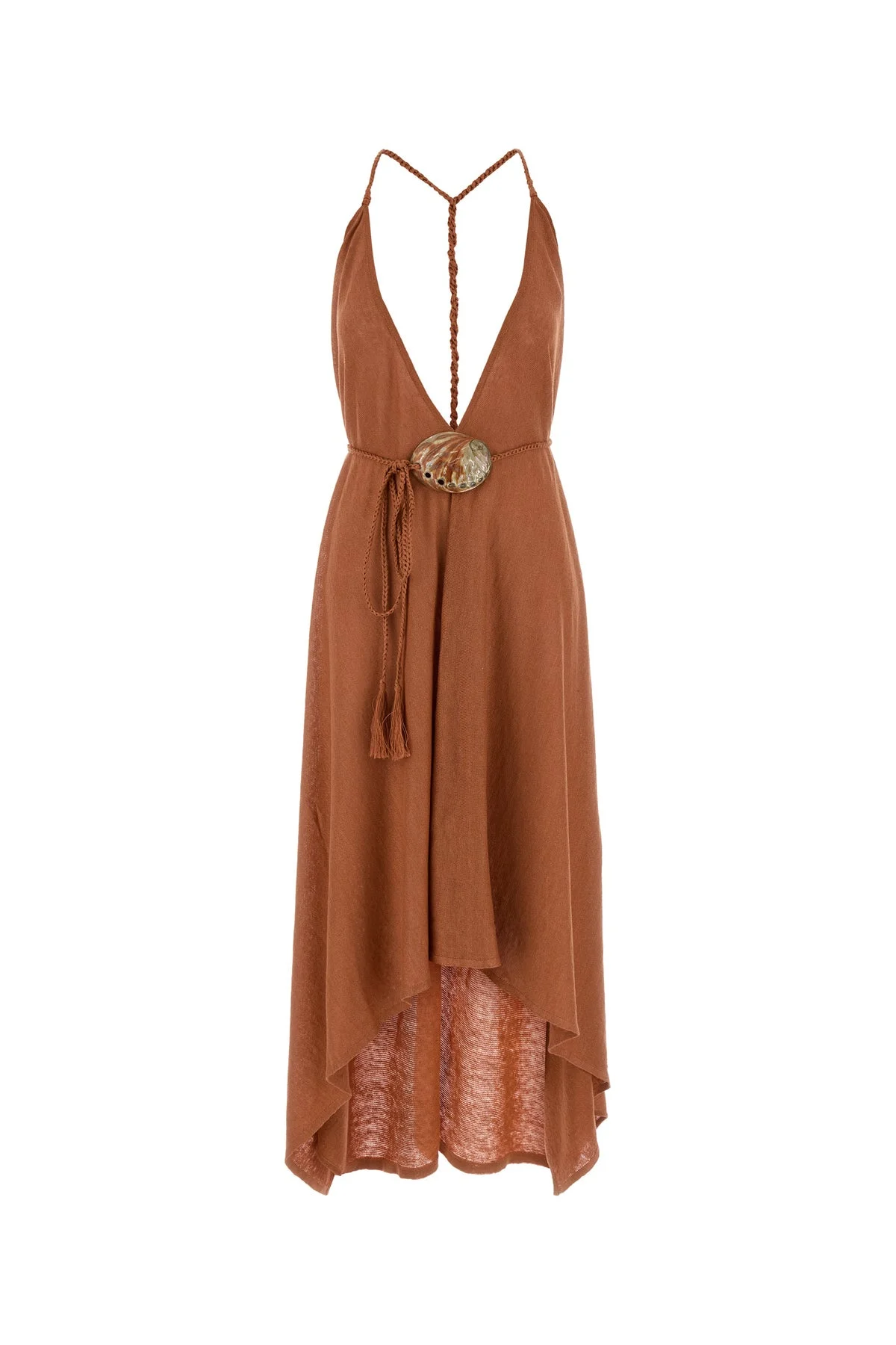Brick linen dress - 1