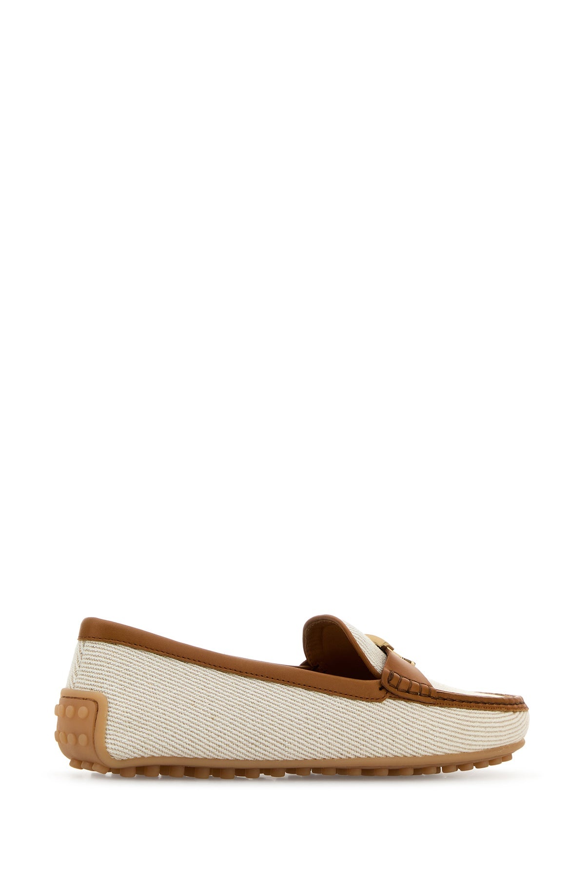 Sand fabric City loafers - 3