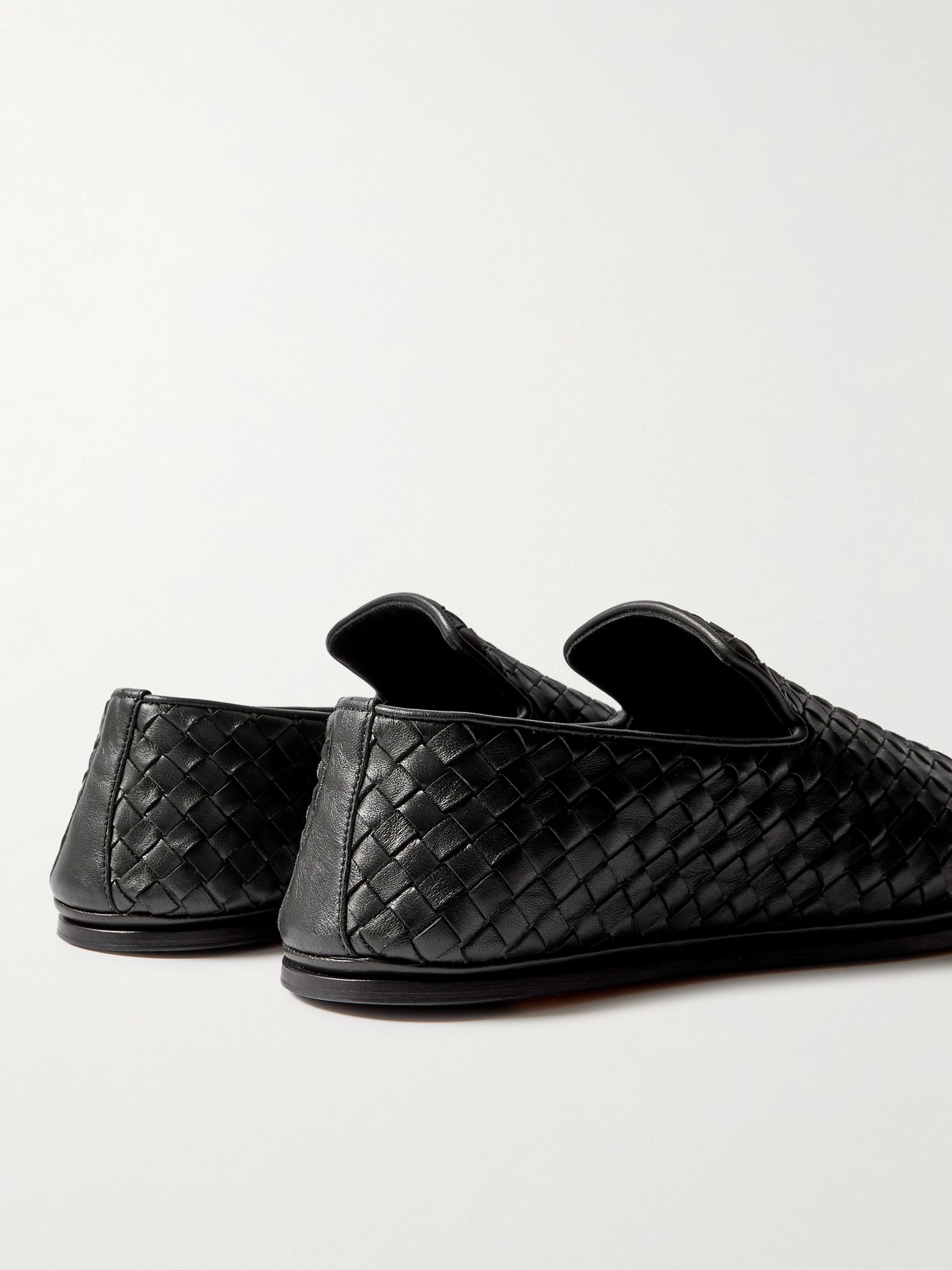 Intrecciato Full-Grain Leather Slippers Dark green - 5