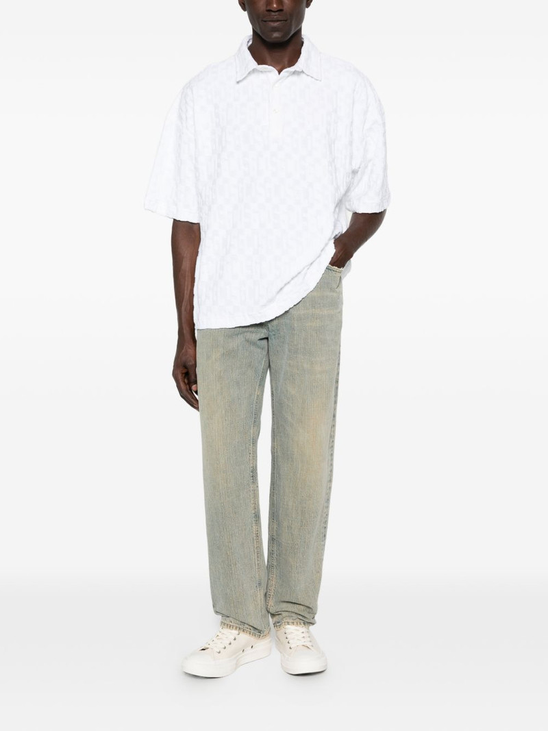 GCDS logo-jacquard terry-cloth polo shirt outlook