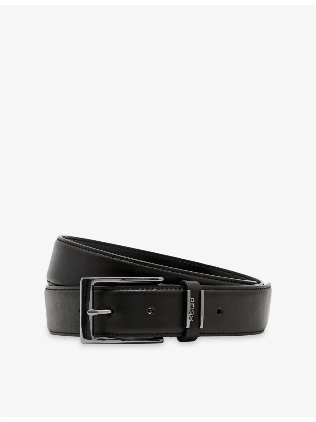 Finch Branded-Buckle Leather Belt - 1