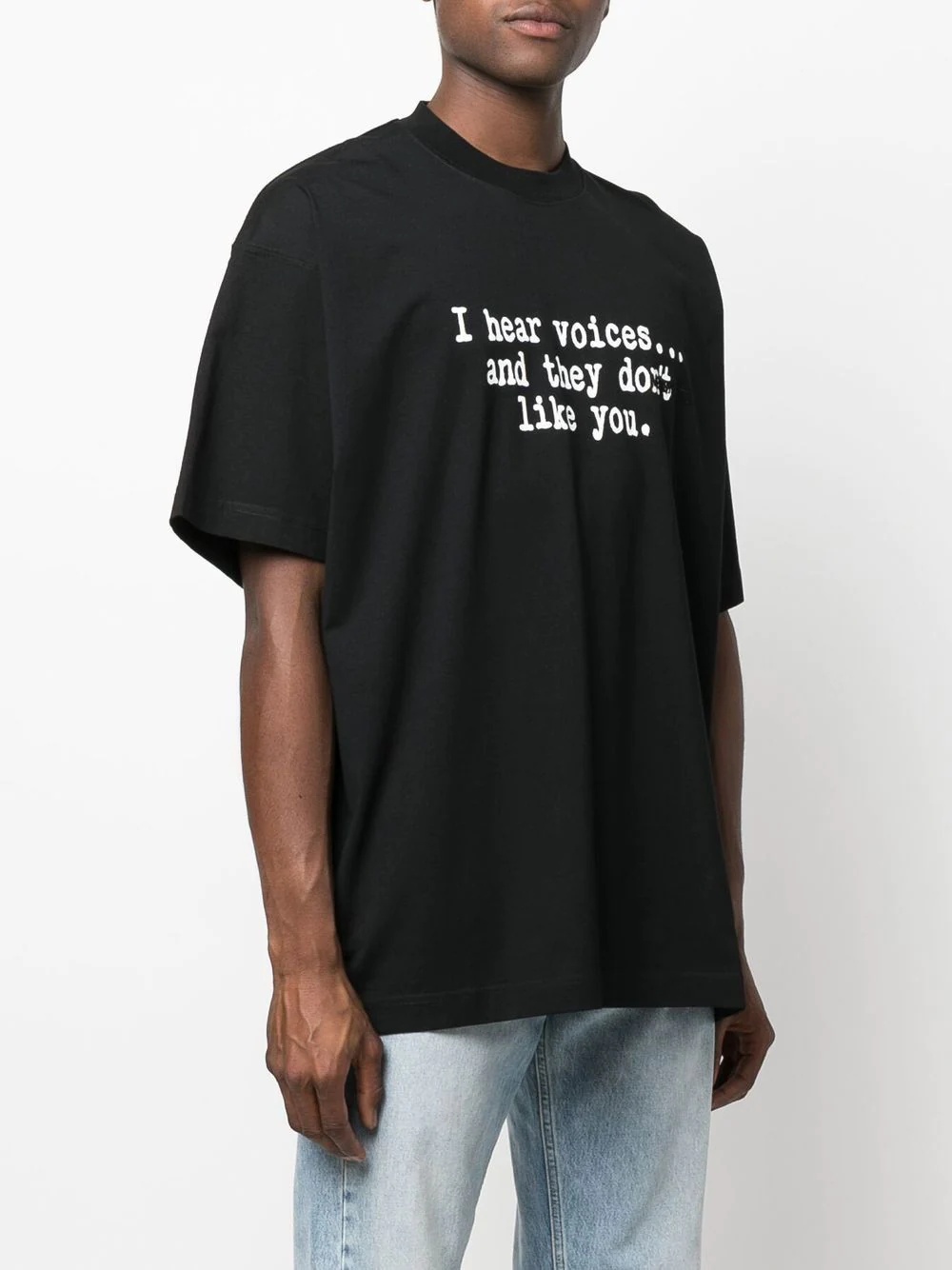 reverse-writing printed T-shirt - 4