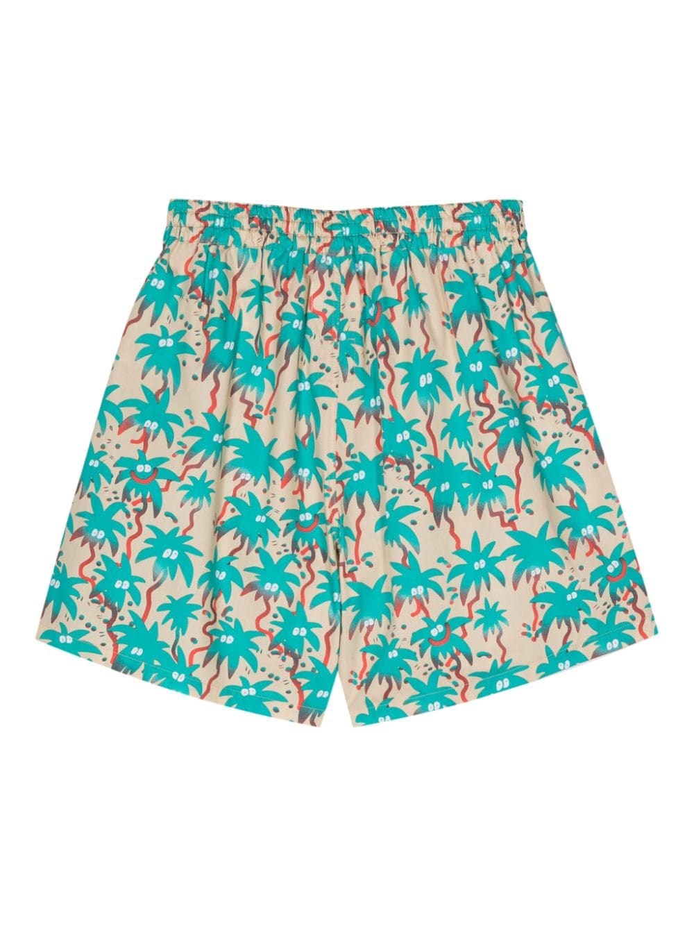 graphic-print cotton shorts - 2