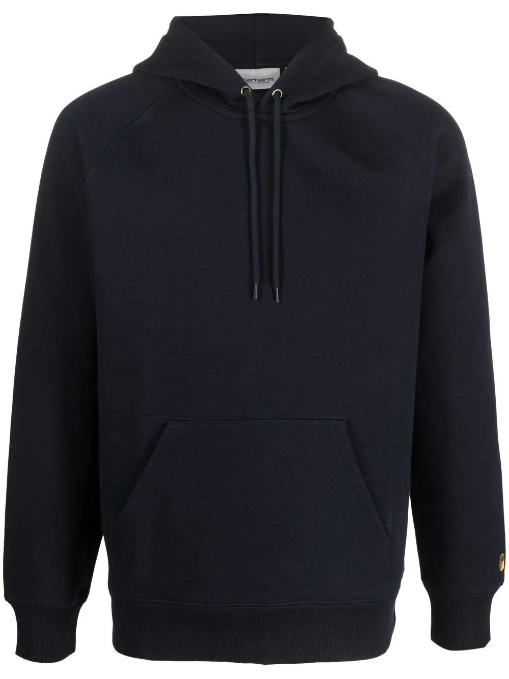 embroidered-logo detail hoodie - 1