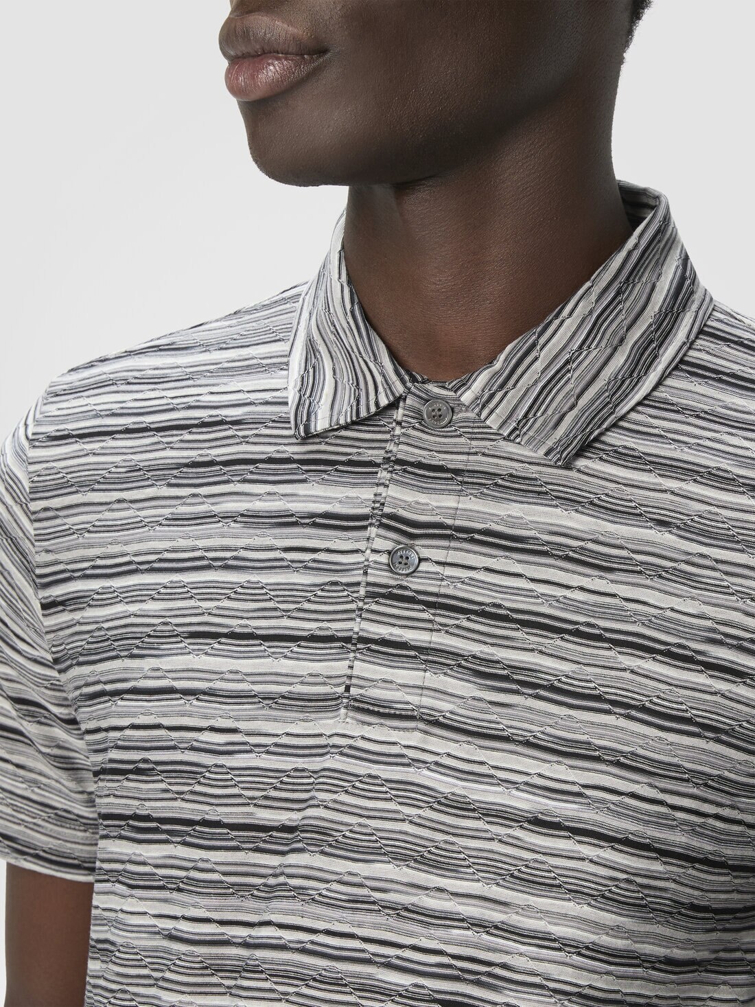 Short Sleeve Polo in Flame Jersey - 5
