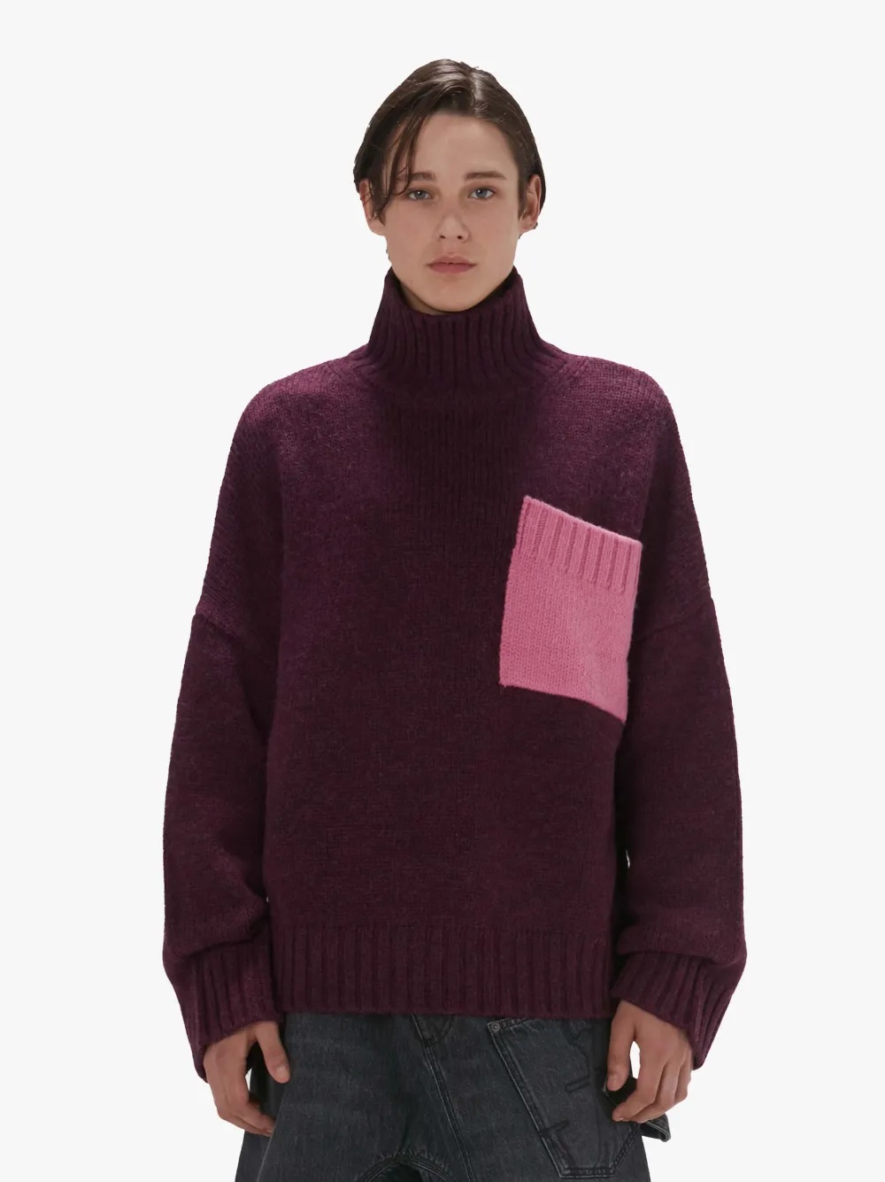 PATCH POCKET TURTLENECK SWEATER - 2