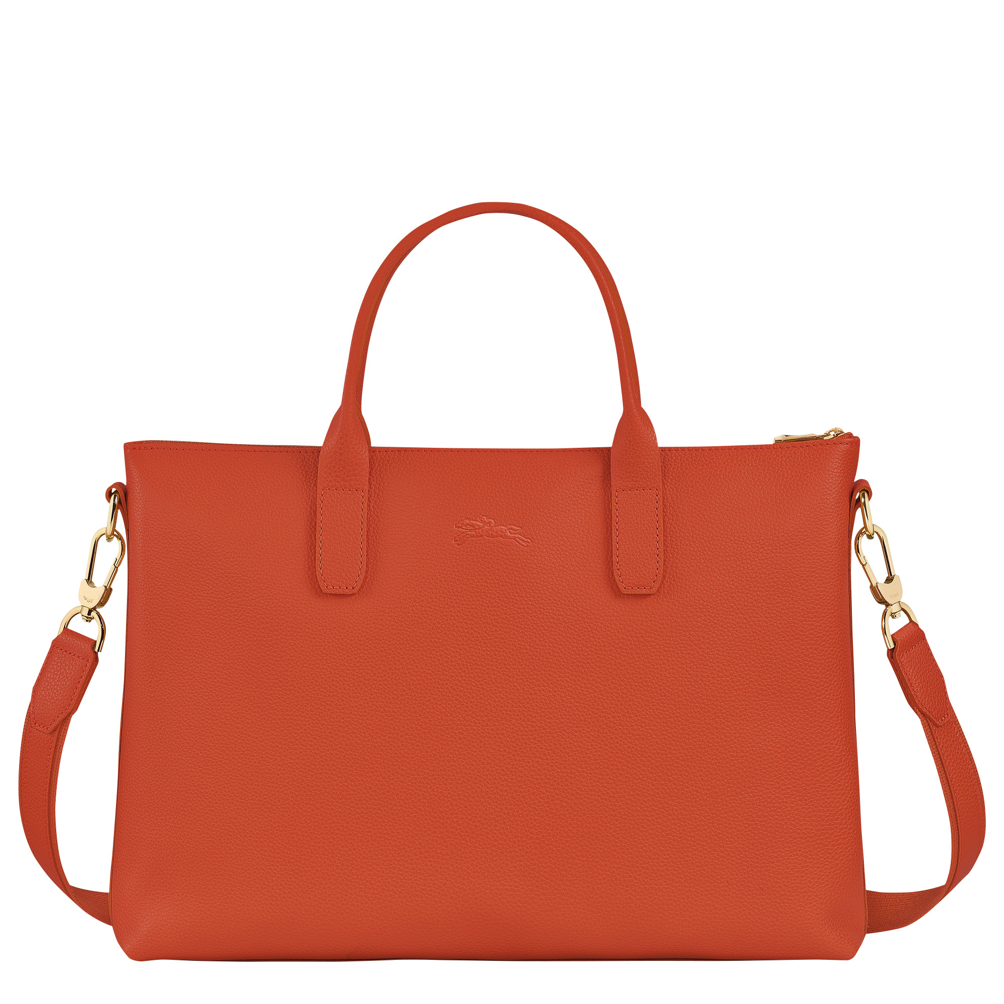 Le Foulonné S Briefcase Paprika - Leather - 3