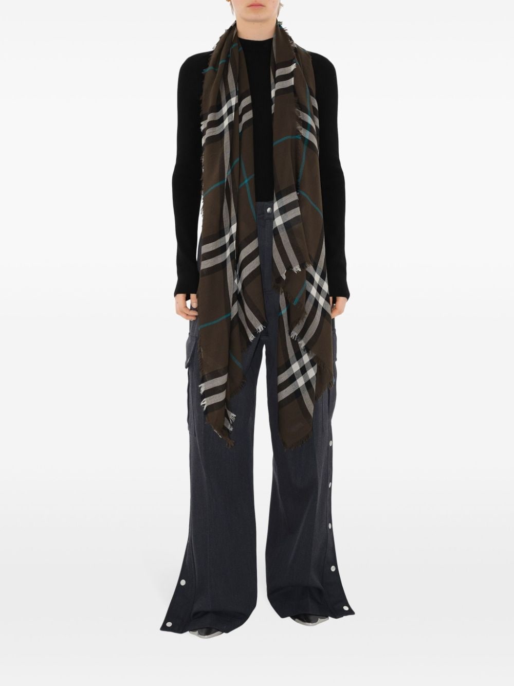 check wool scarf - 4