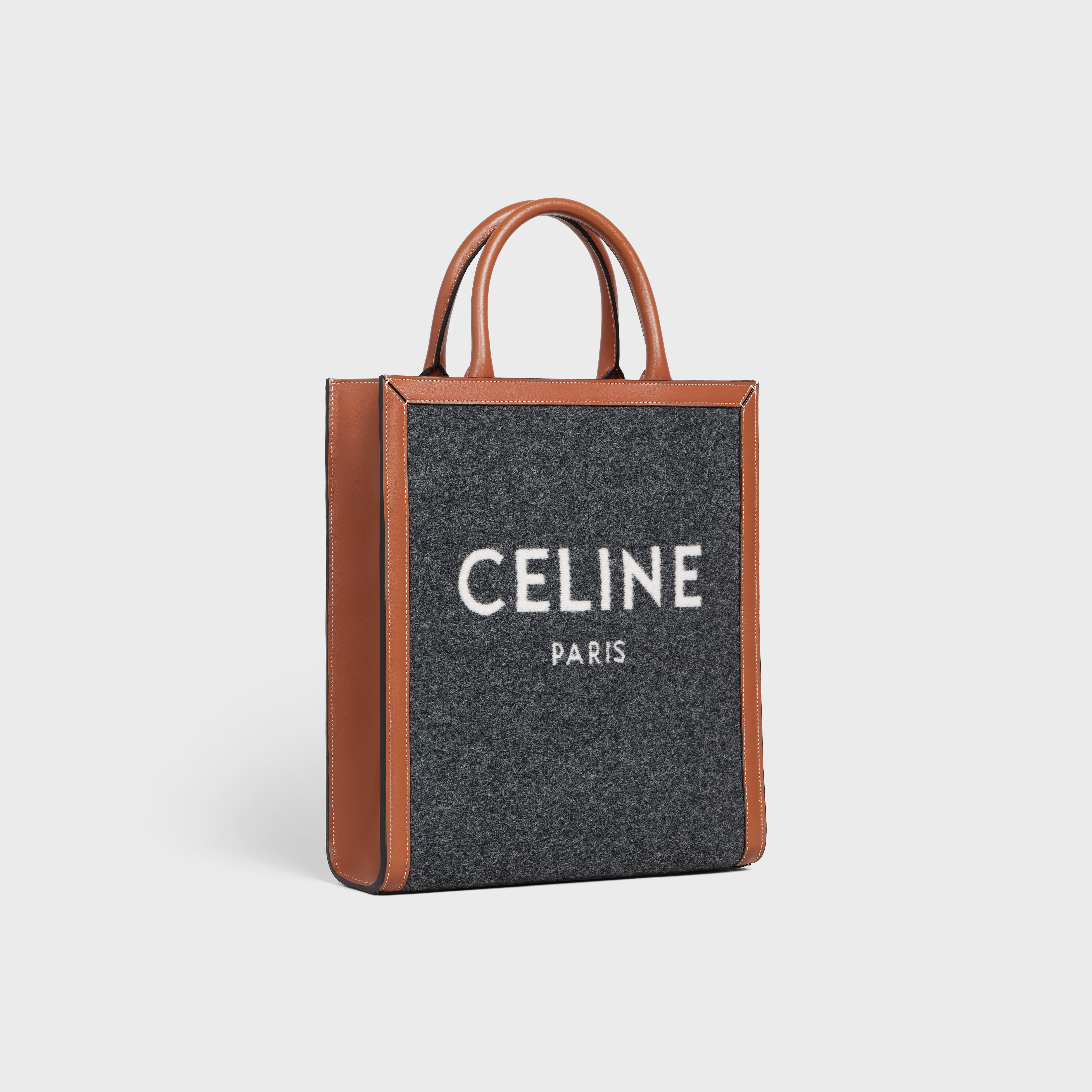 Small Vertical Cabas Celine in Textile with CELINE & calfskin - 2