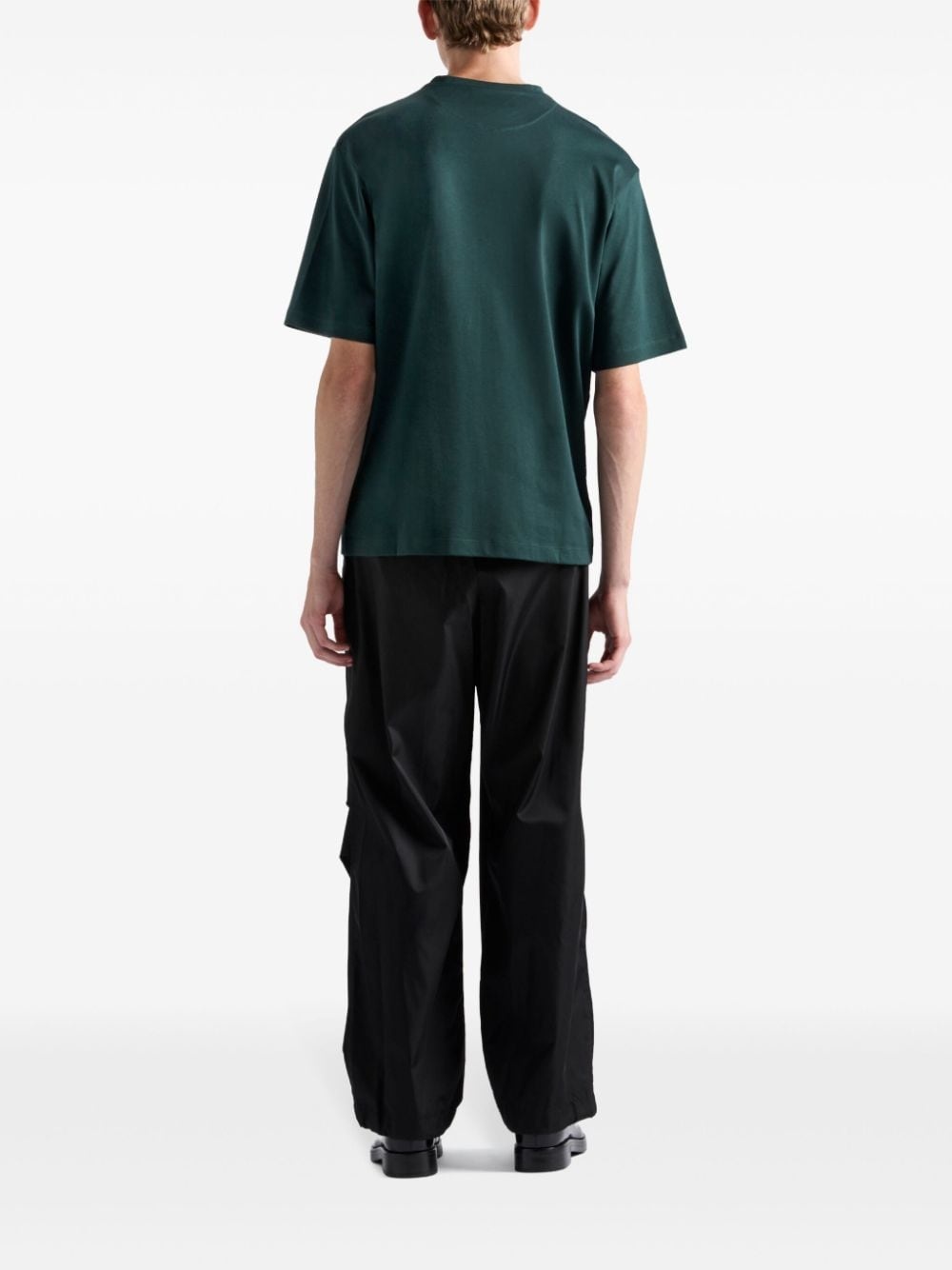 triangle logo cotton t-shirt - 3