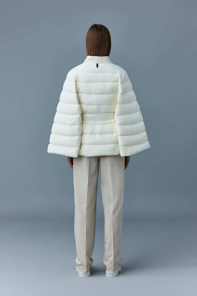 JULIETA down cape with sash belt 4