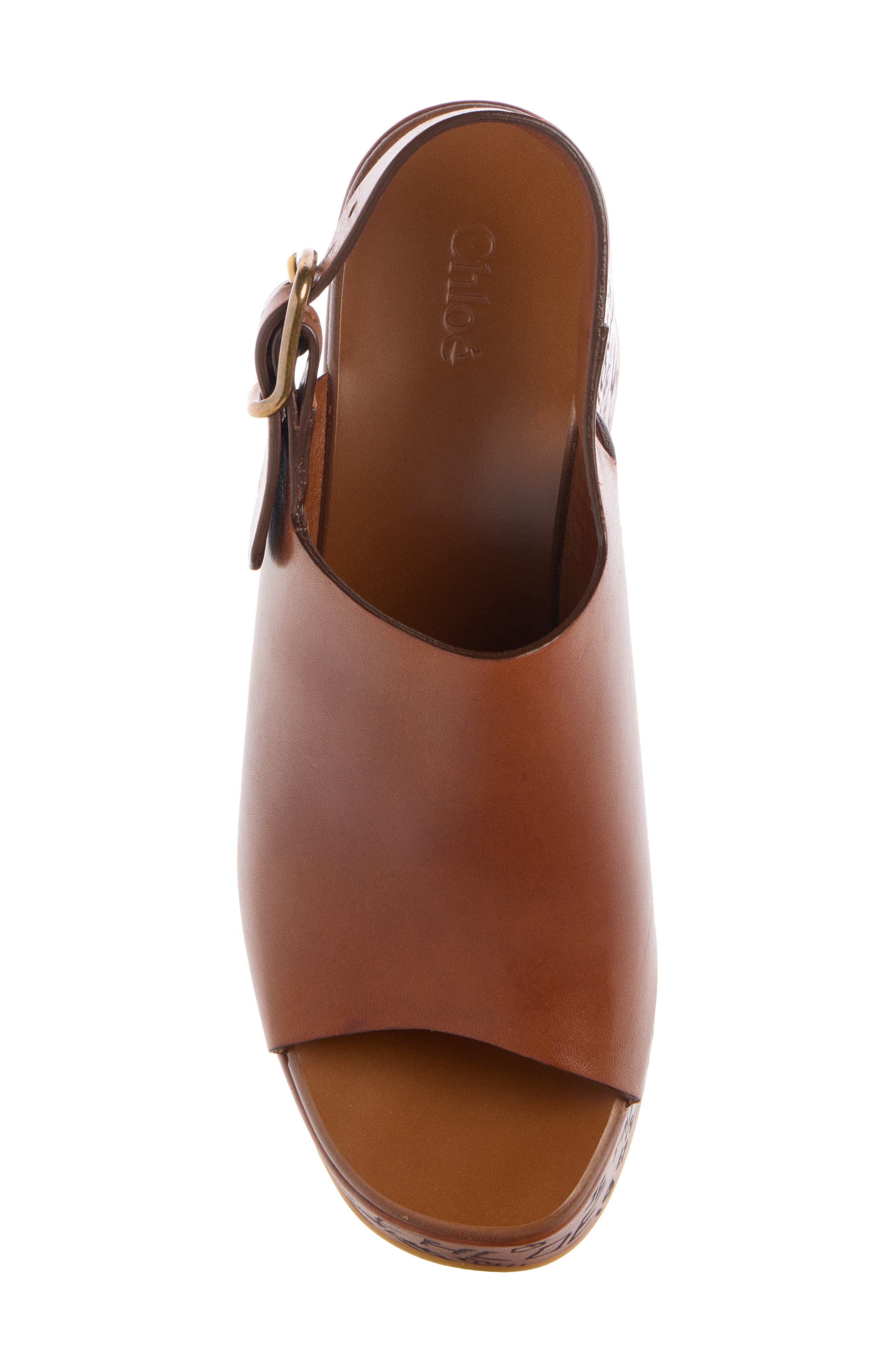 Chloé Maxime Platform Slingback Sandal in Ginger Brown at Nordstrom - 4