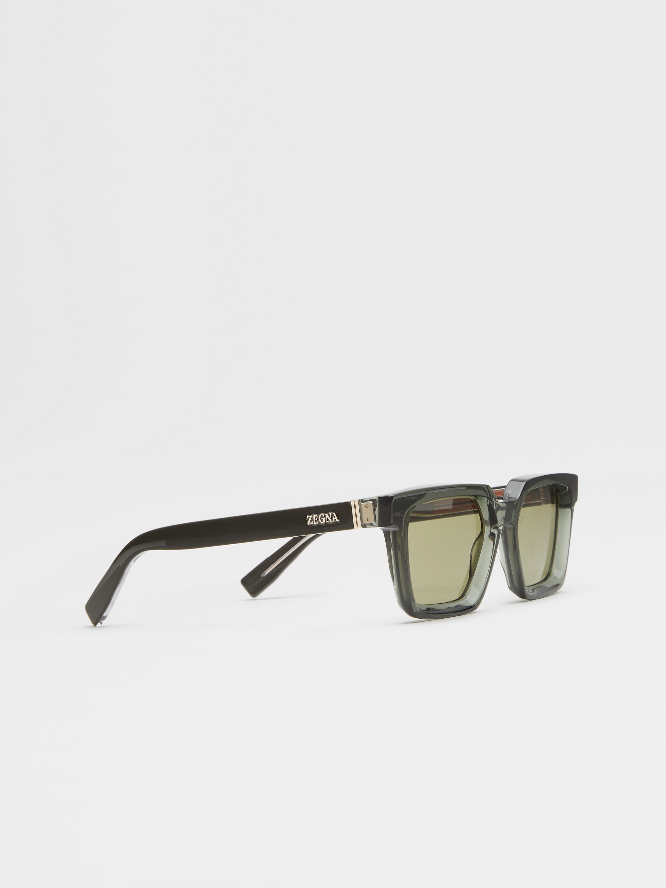 TRANSPARENT GREY ACETATE SUNGLASSES - 3