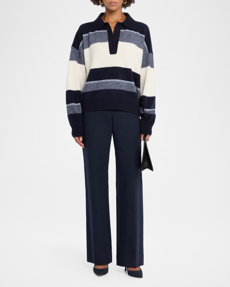 REISS Simmy Wool-Cashmere Striped Sweater outlook