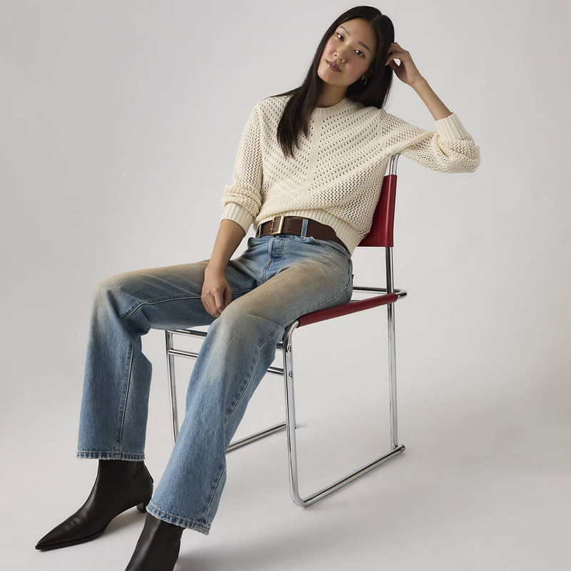 Levi's GAELLE LONG-SLEEVE CROCHET PULLOVER outlook