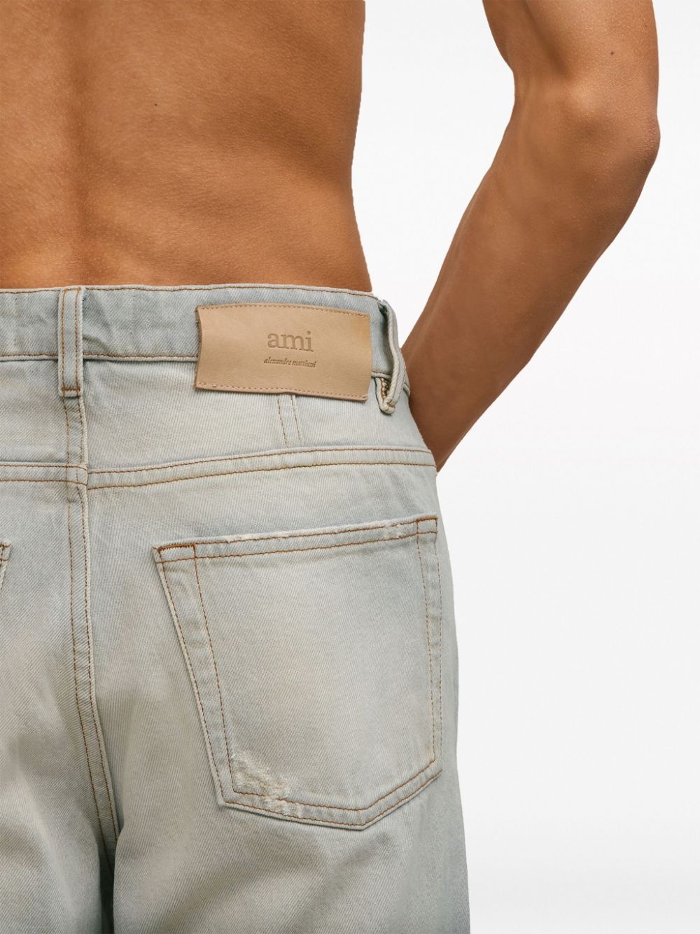 logo-patch organic cotton jeans - 6