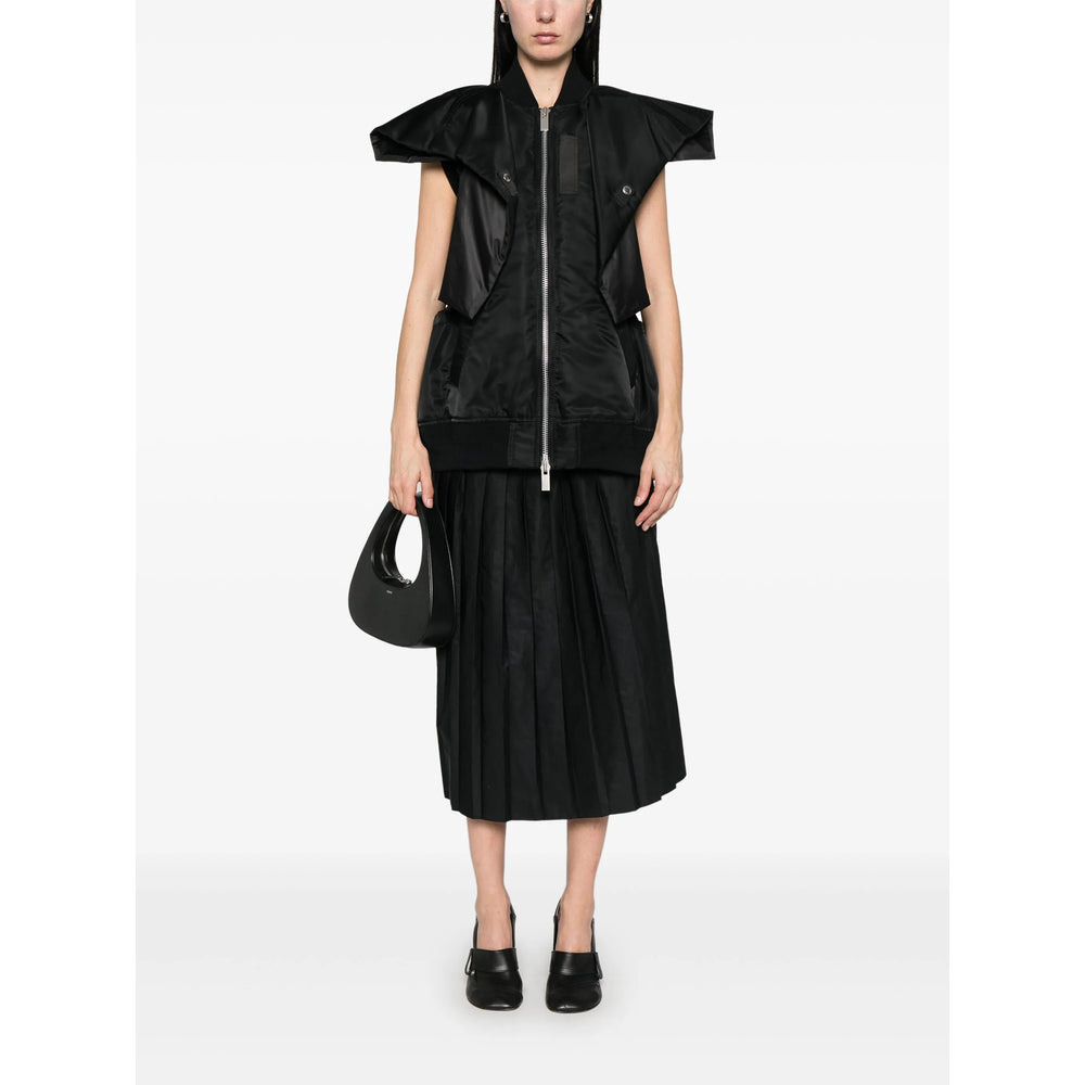 Sacai Black Jackets - Waistcoat & Gilets Women - 5