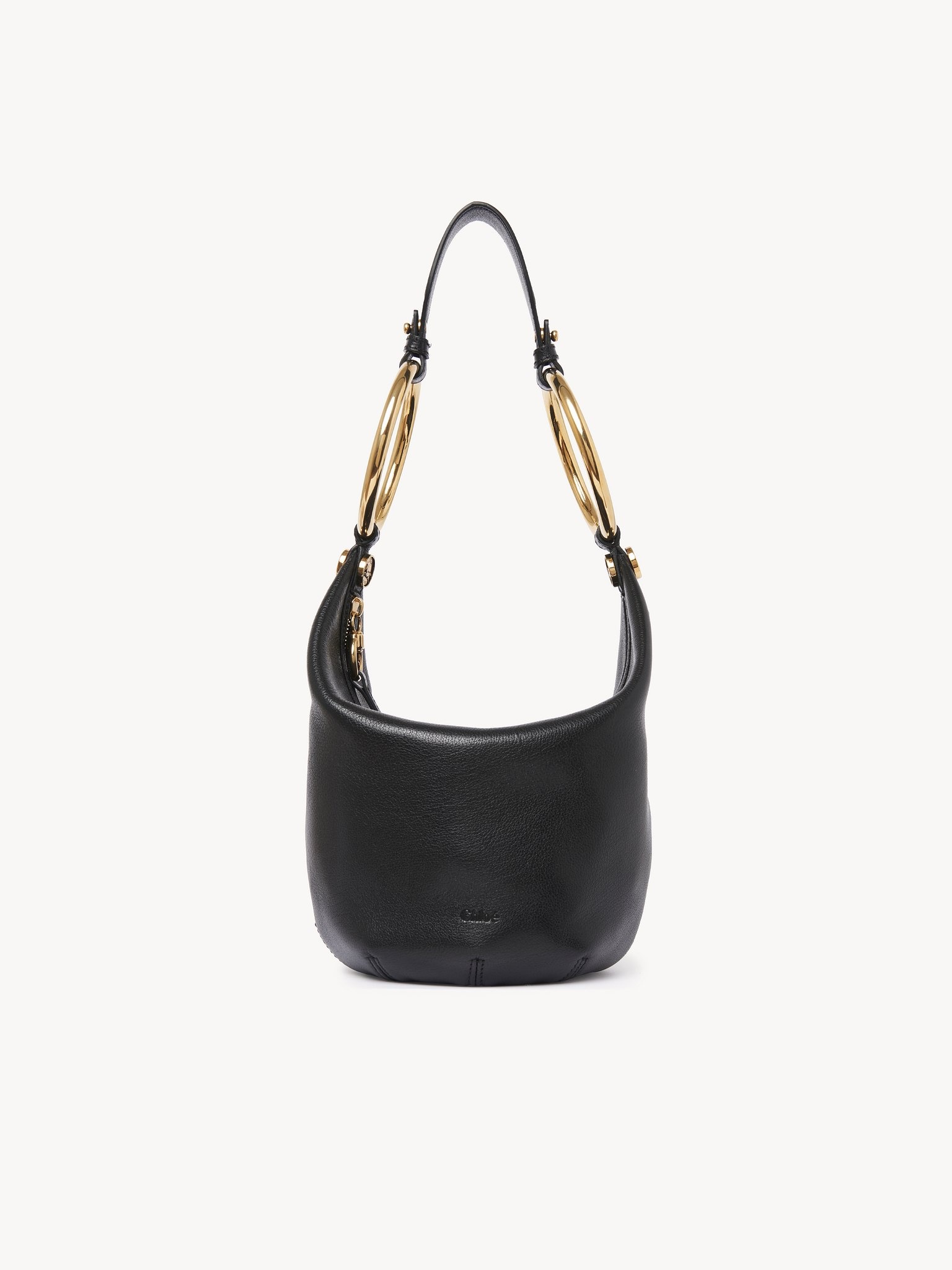 SMALL BRACELET HANDBAG IN GRAINED LEATHER - 1