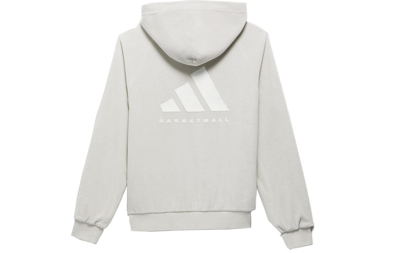 adidas Adidas Basketball Velour Hoodie 'Grey' IA3456 outlook