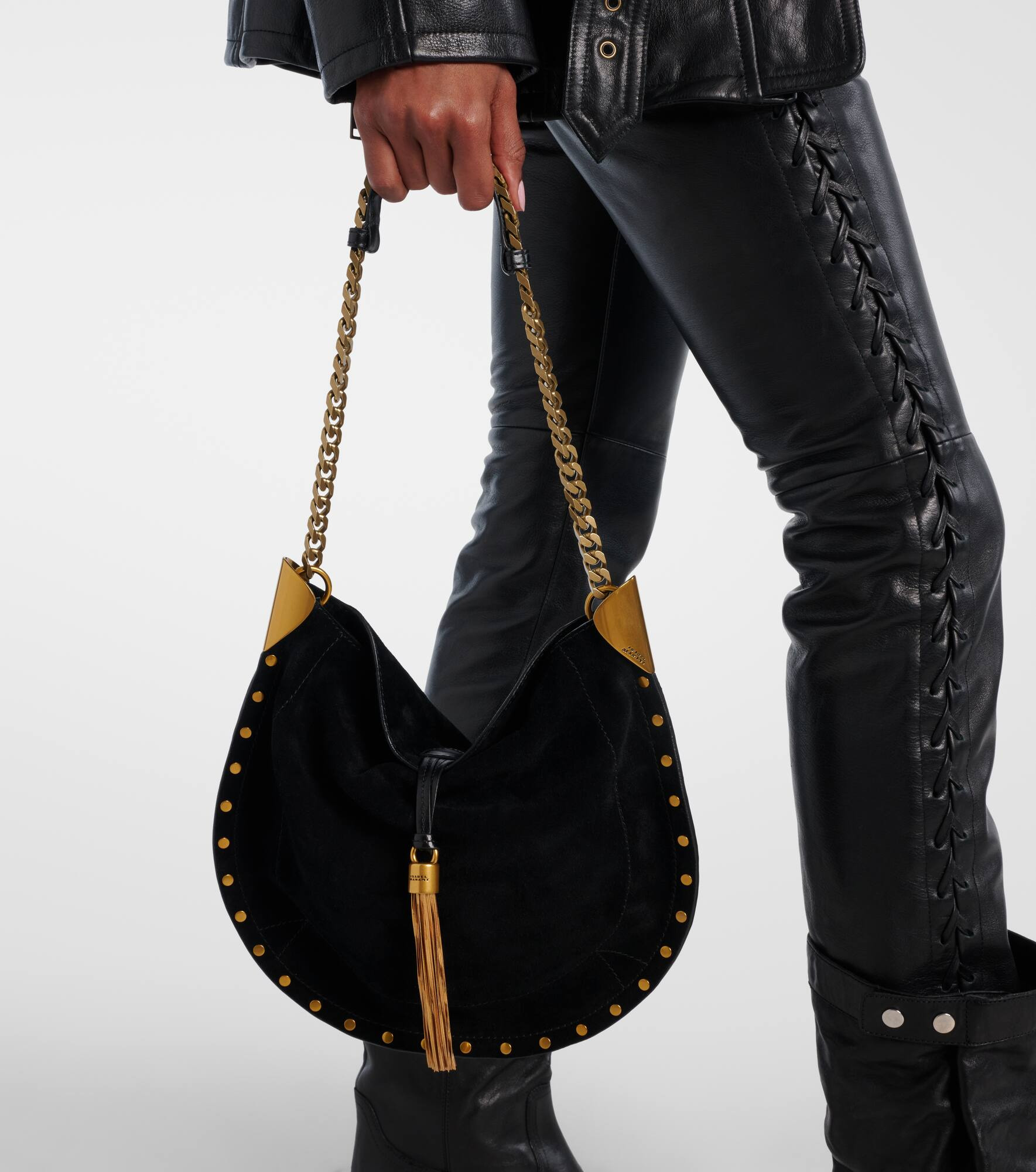 Oskan Medium suede shoulder bag - 6