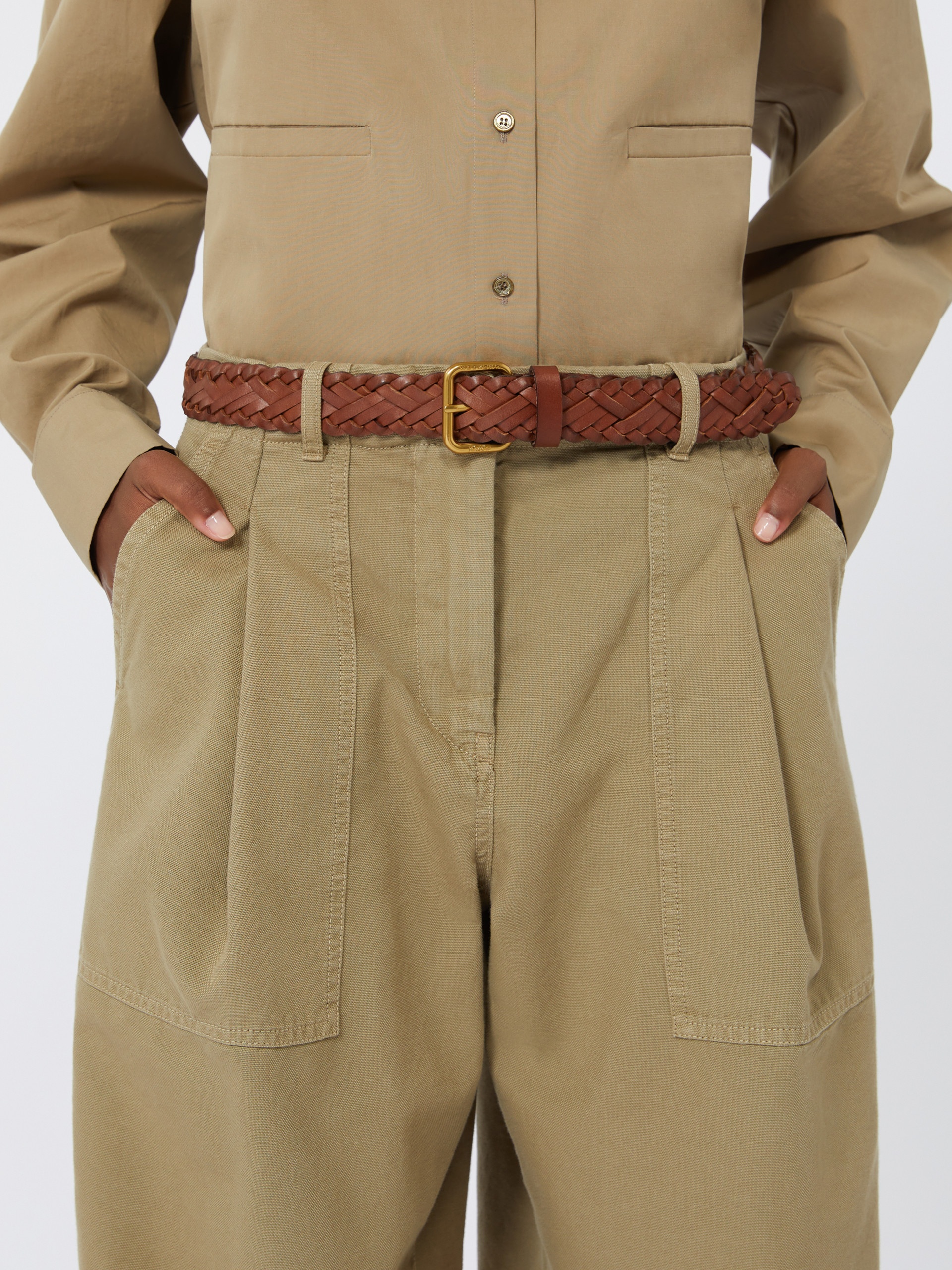 NAZARIO Woven leather belt - 3