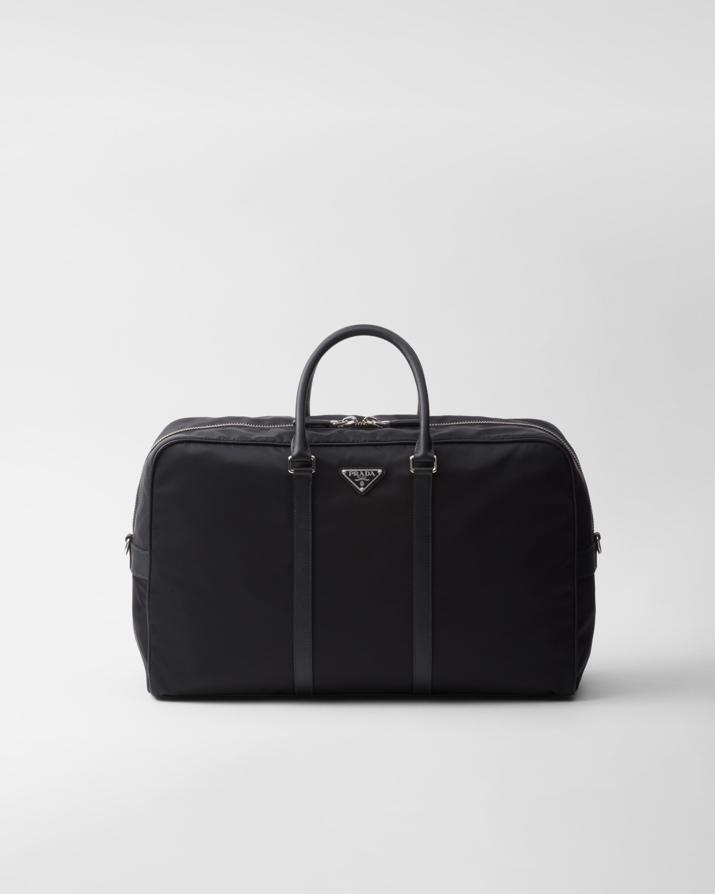 Re-Nylon and Saffiano leather duffel bag - 1