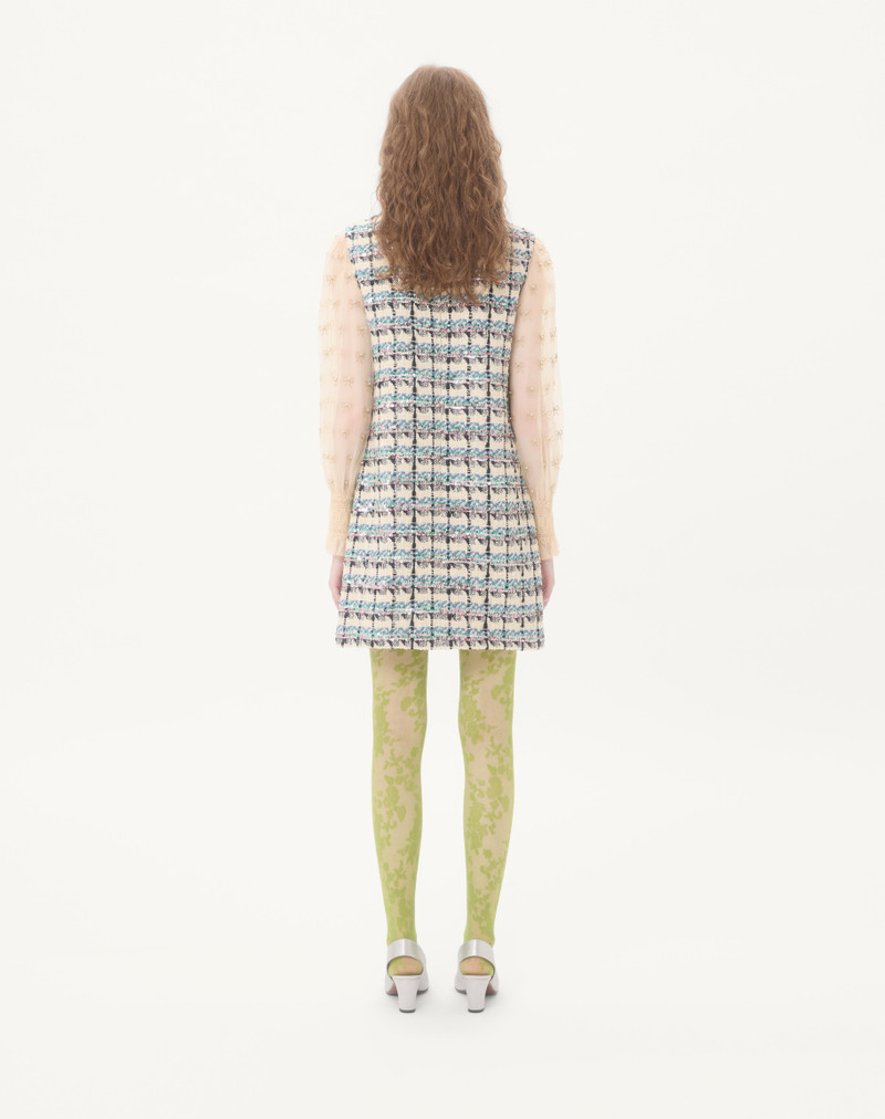TWEED PAILLETTES EMBROIDERED SHORT DRESS 7
