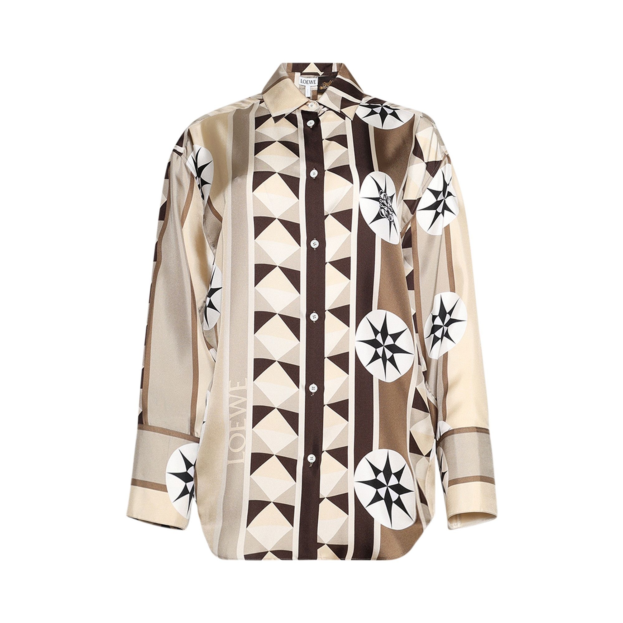 Loewe Compass Long-Sleeve Shirt 'Beige/Multicolor' - 1