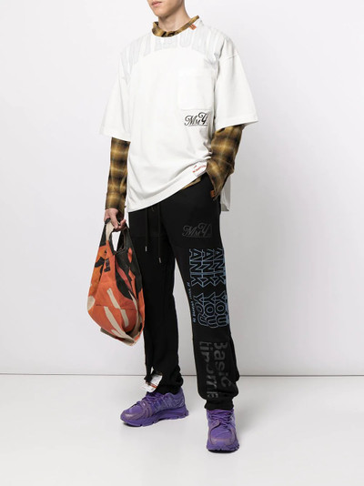 Maison MIHARAYASUHIRO slogan-print track pants outlook