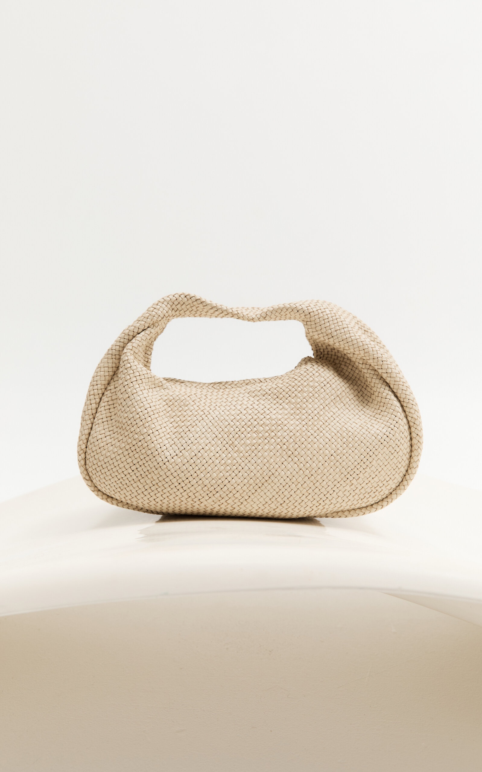 Woven Leather Bon Bon Bag yellow - 2