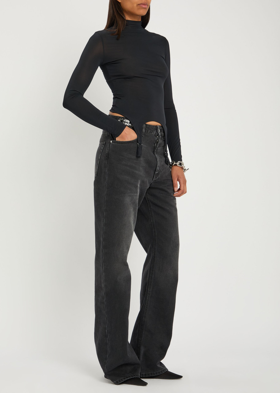 Jean Paul Gaultier Garter-embellished Mesh top - 3
