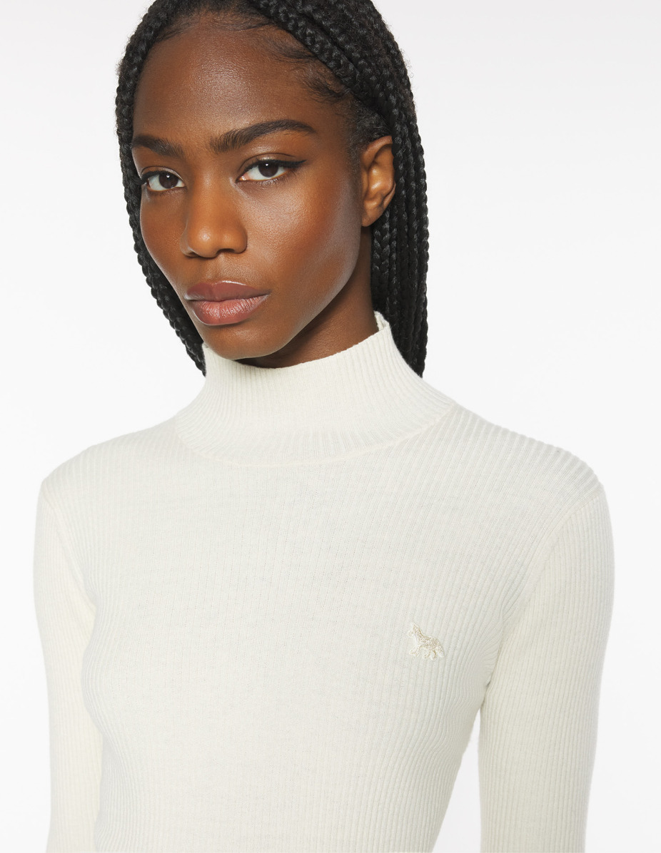 BABY FOX FINE WOOL RIB TURTLENECK JUMPER - 4
