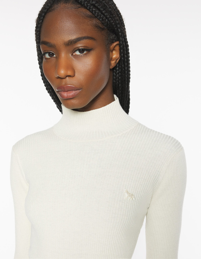 BABY FOX FINE WOOL RIB TURTLENECK JUMPER 4