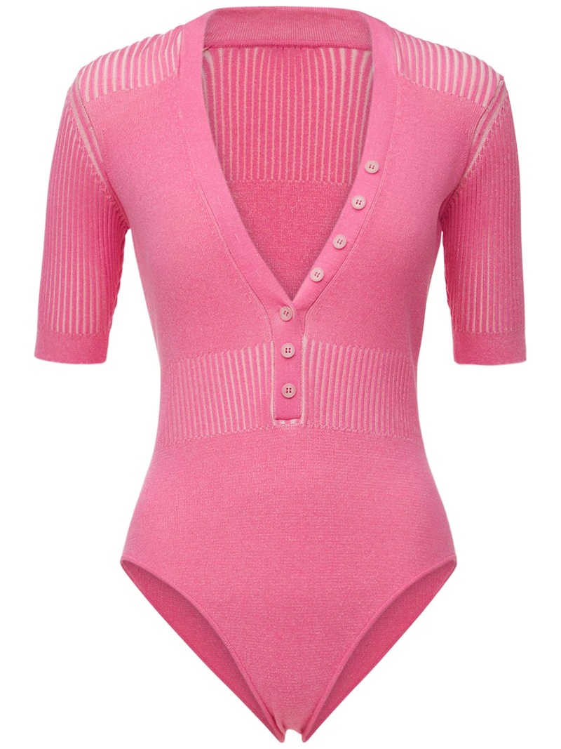 LE BODY YAUCO KNIT POLO BODYSUIT - 1