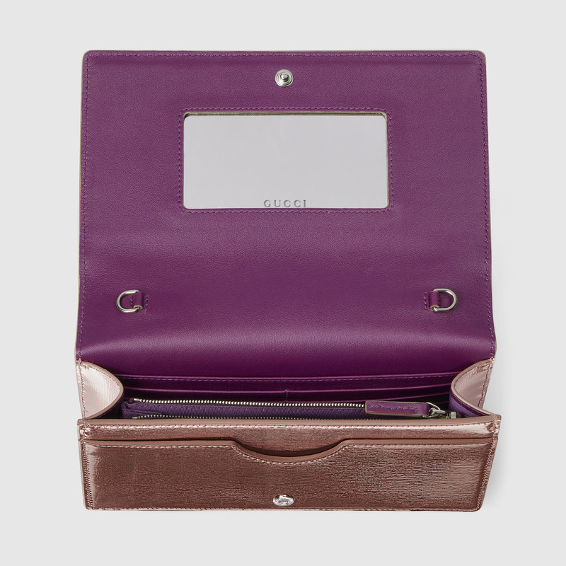 Bi-color GG Marmont wallet on chain 6