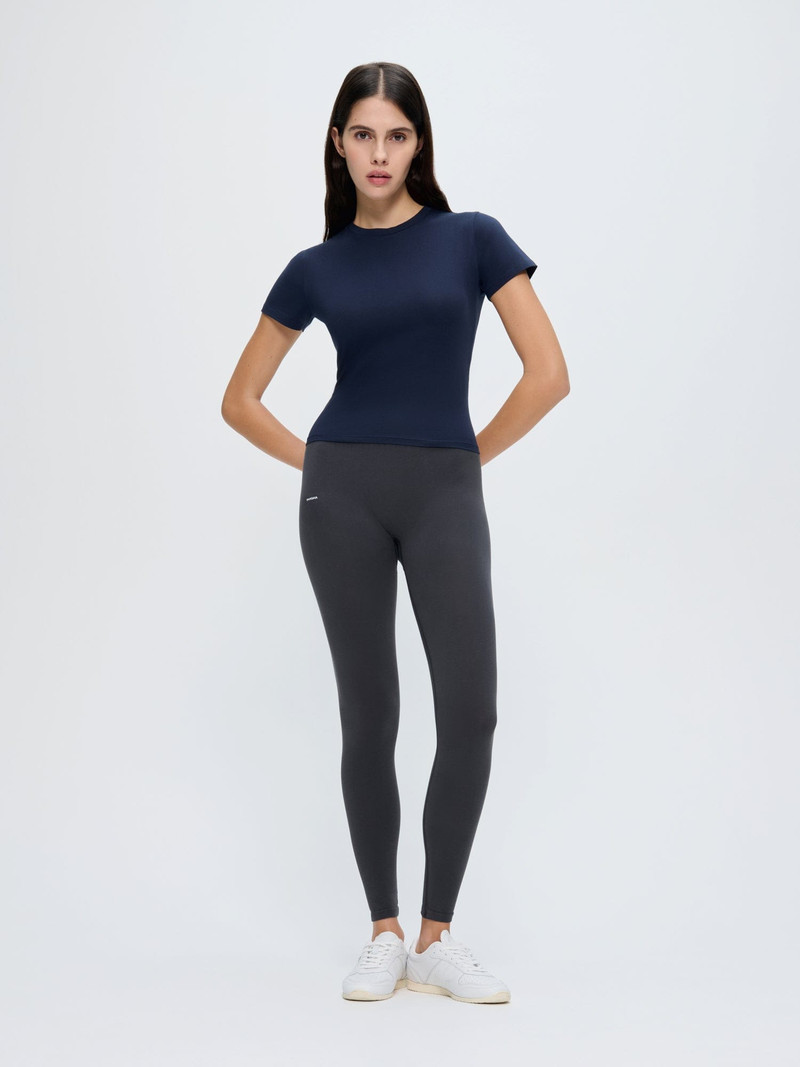 Womens Cotton-Stretch Slim T-Shirt - Midnight Navy 3