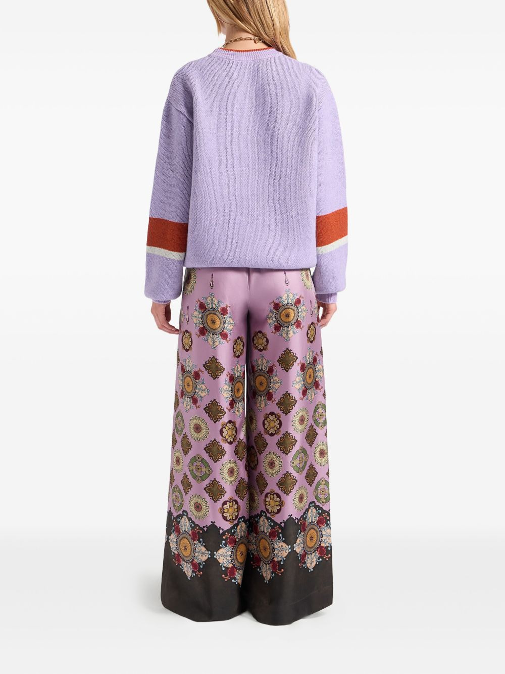 floral-print trousers - 3