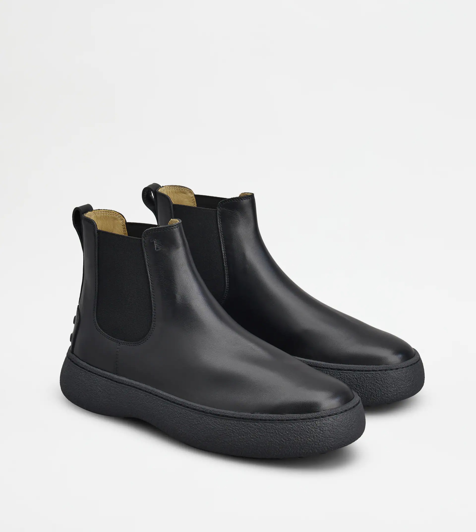 TOD'S W. G. CHELSEA BOOTS IN LEATHER - BLACK - 4