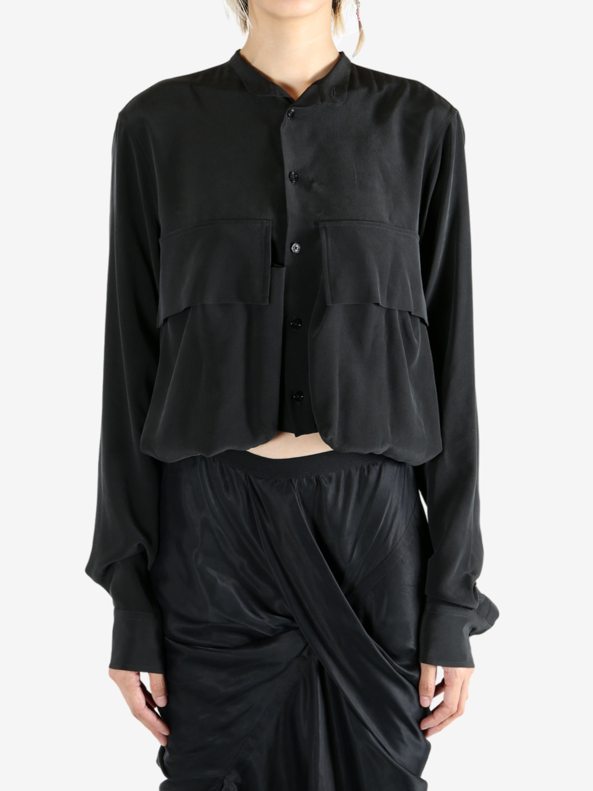 ANN DEMEULEMEESTER - Women Karita Cargo Cropped Shirt - 1
