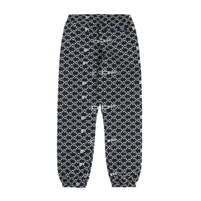 Off-White MONOGRAM ALLOVER TRACKPANT / BLK WHT outlook