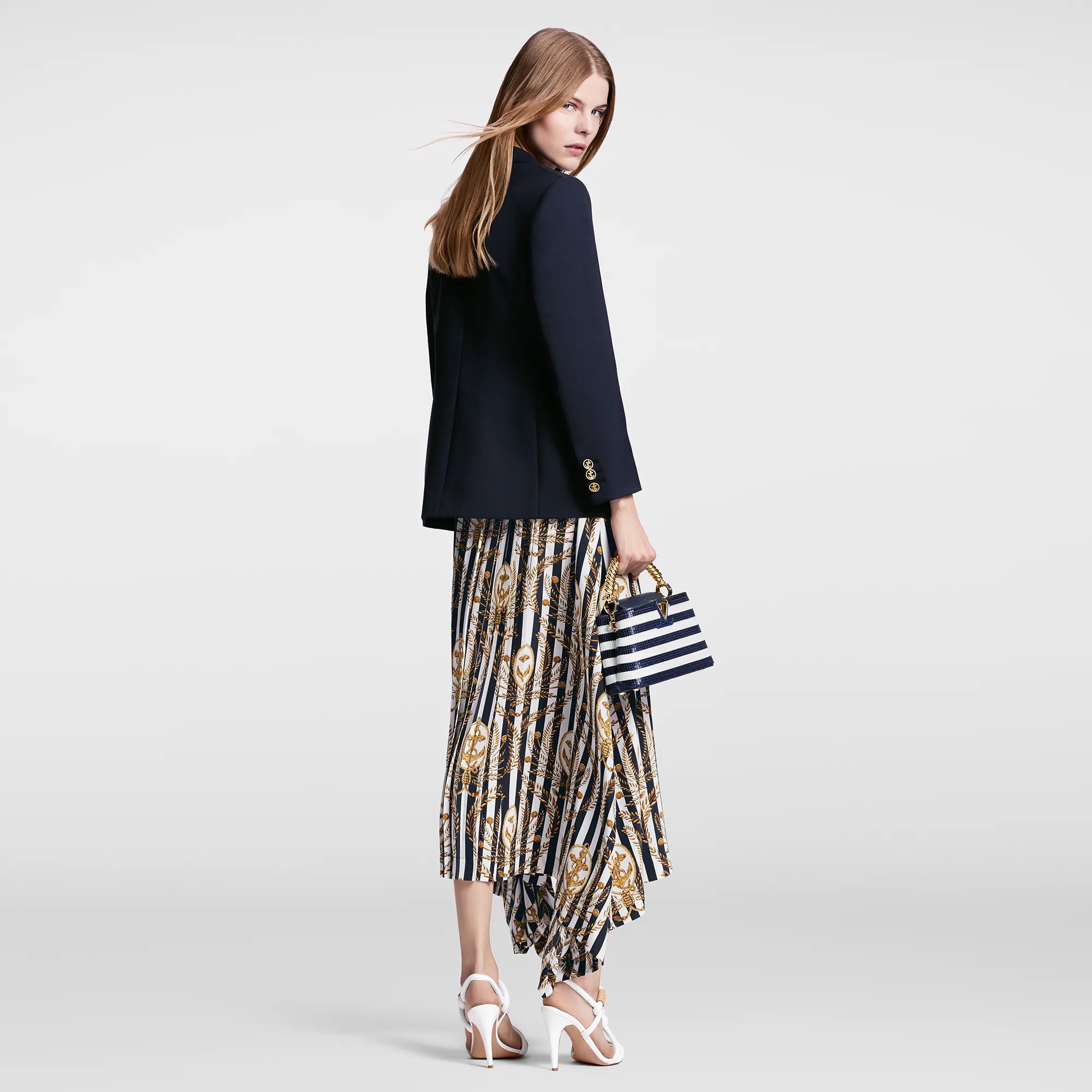 Double-Breasted Nautical Blazer - 3