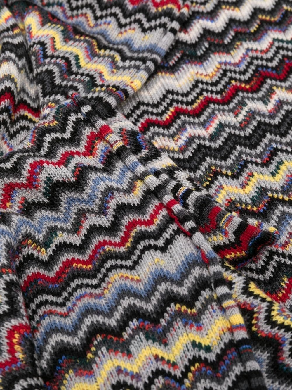 chevron-knit wool scarf - 2