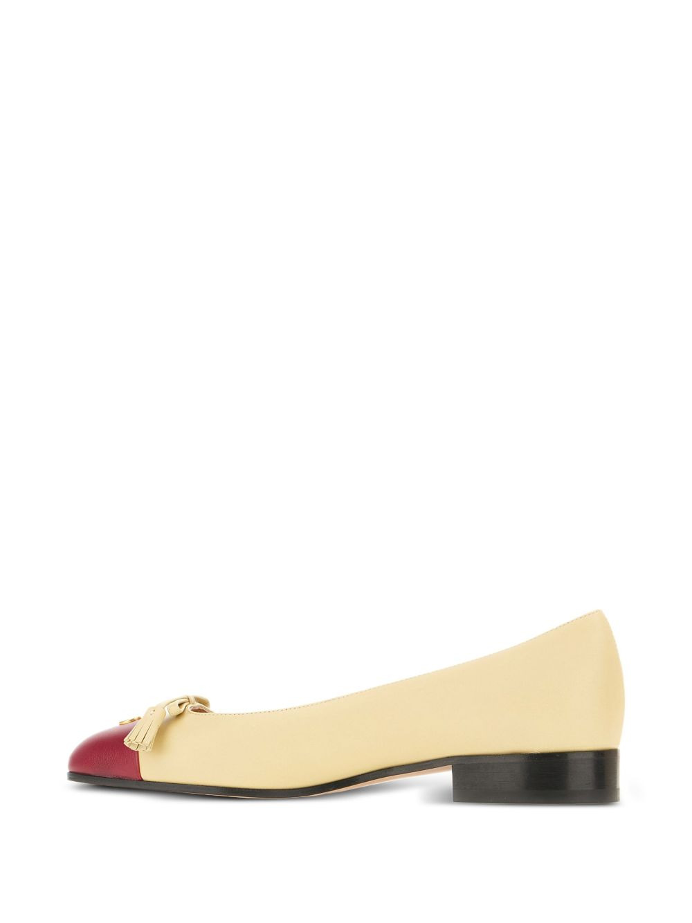 tassel-embellished leather flat pumps - 3