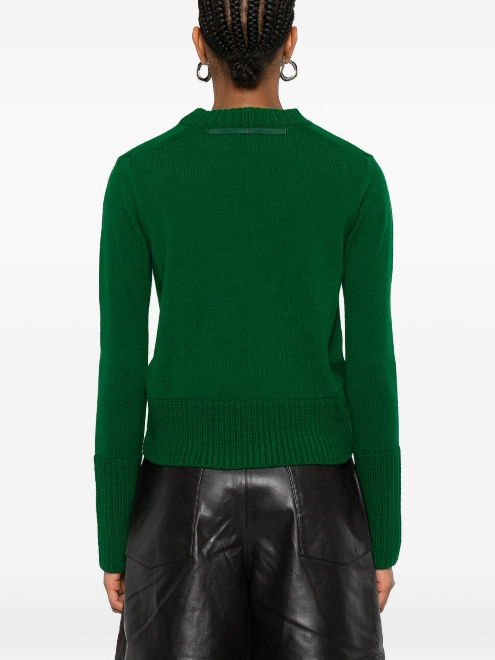 ribbed-cuff wool sweater - 4